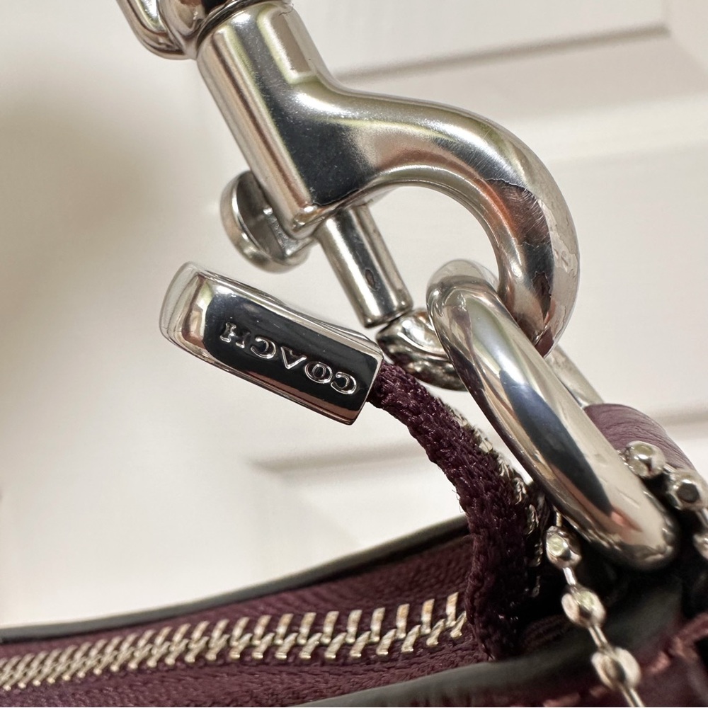 SOLD Coach Charlotte Refined Pebbled Leather Baguette Shoulder Bag - Picture 11 of 16